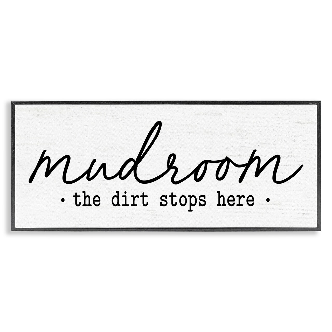 Stupell Industries Dirt Stops Here Mudroom Phrase Framed Giclee Art